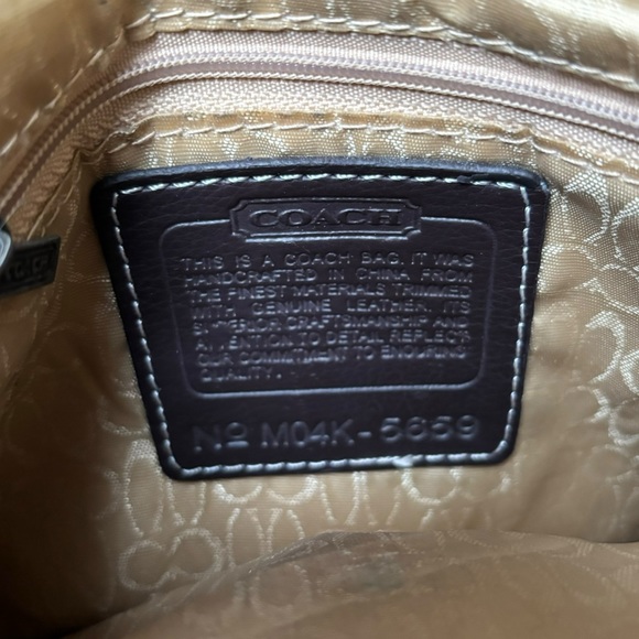 Vintage Coach Crossbody Bag Neutral Colours Leather Accents - Picture 7 of 11